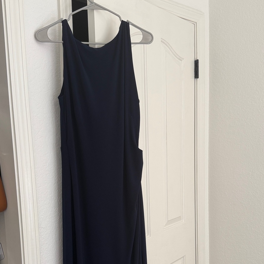 Lauren Ralph Lauren Navy Sleeveless Maxi Dress